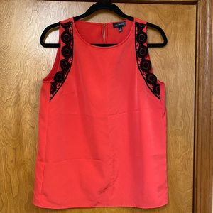 The Limited red and lace top